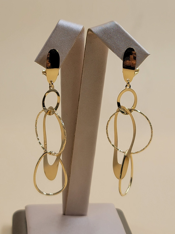 حلق طويل حلقات دائرية و بيضاوية