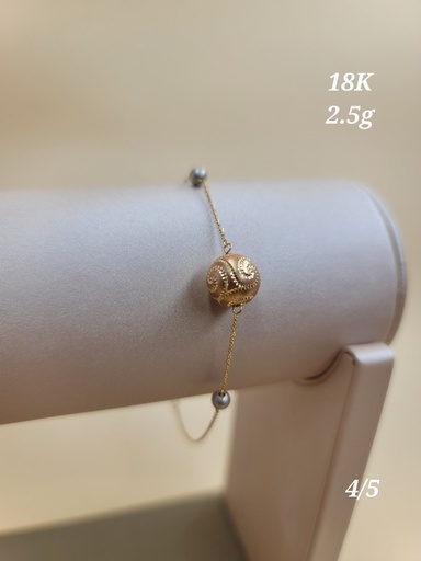 [000192182512500032] اسوارة بكورة كبيرة ذهبي و اثنتين رمادي مزخرفة 