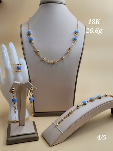 [019218266133000219] طقم بميناء تركواز ينلبس على الجهتين